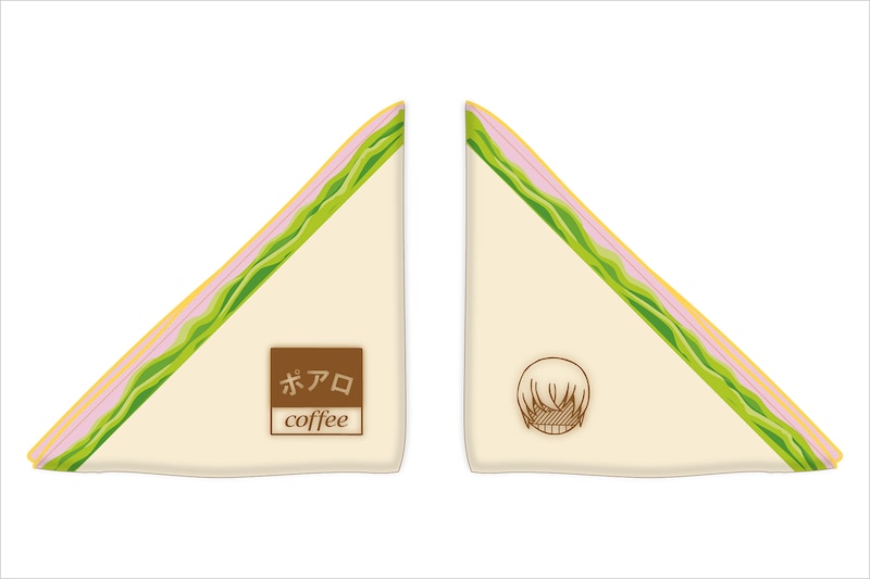 喫茶ポアロのサンドウィッチ風ハンカチ
