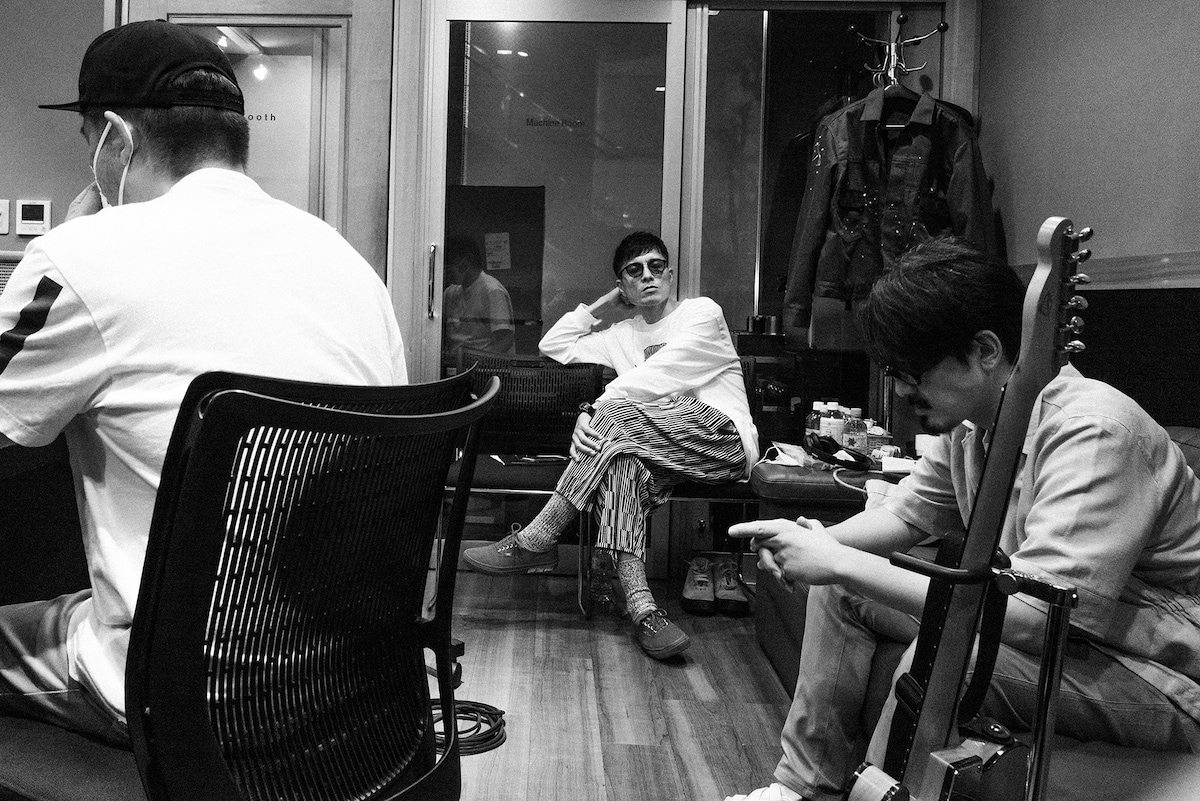 レコーディング中の様子。