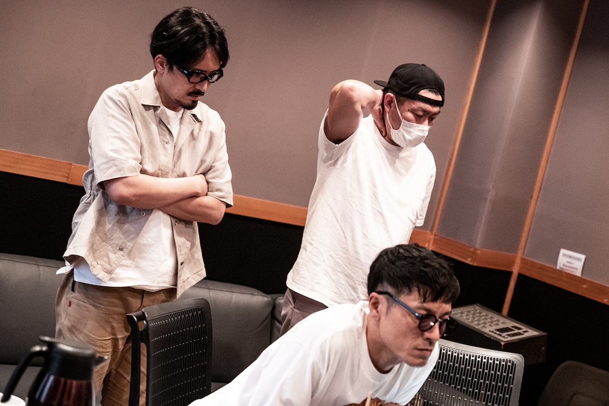 レコーディング中の様子。