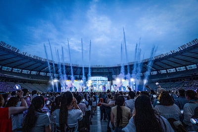 「ENHYPEN WORLD TOUR ‘WALK THE LINE’ IN JAPAN -SUMMER EDITION-」の様子。(P)&(C) BELIFT LAB Inc.