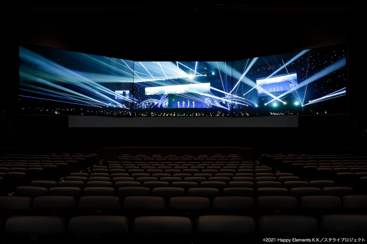 「あんさんぶるスターズ！！ DREAM LIVE -8th Tour "Praesepe #Cancer"- 3面ライブスクリーン」の様子。