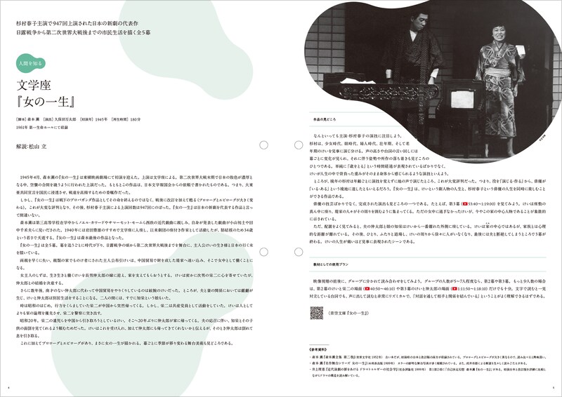 2023年度に作成した「COMPASS」の一部。作品の解説や見どころが丁寧に記載されている。