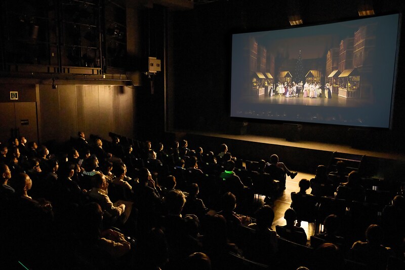 「EPAD Re LIVE THEATER in Tokyo ～時を越える舞台映像の世界～」にて公益財団法人スターダンサーズ・バレエ団「くるみ割り人形」上映の様子。（撮影：サギサカユウマ）