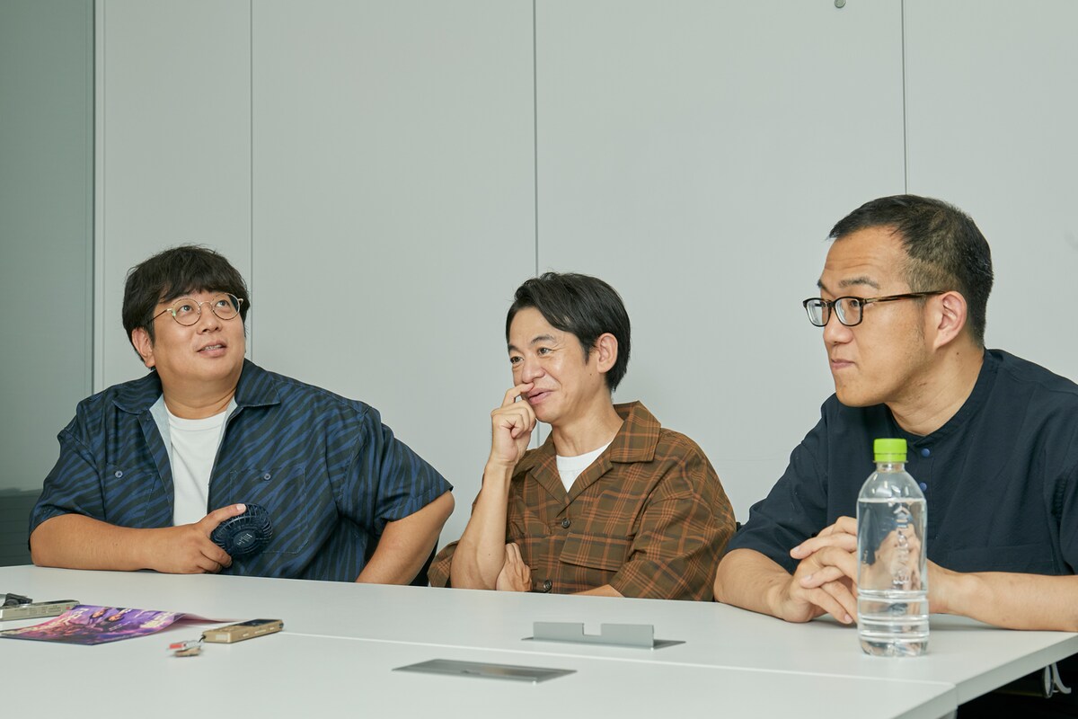 左から諏訪雅、永野宗典、上田誠。