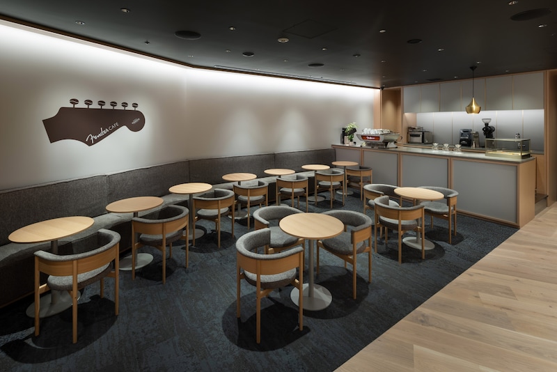 フェンダー初のオリジナルコーヒーショップ「FENDER CAFE」。（写真提供：FENDER FLAGSHIP TOKYO）