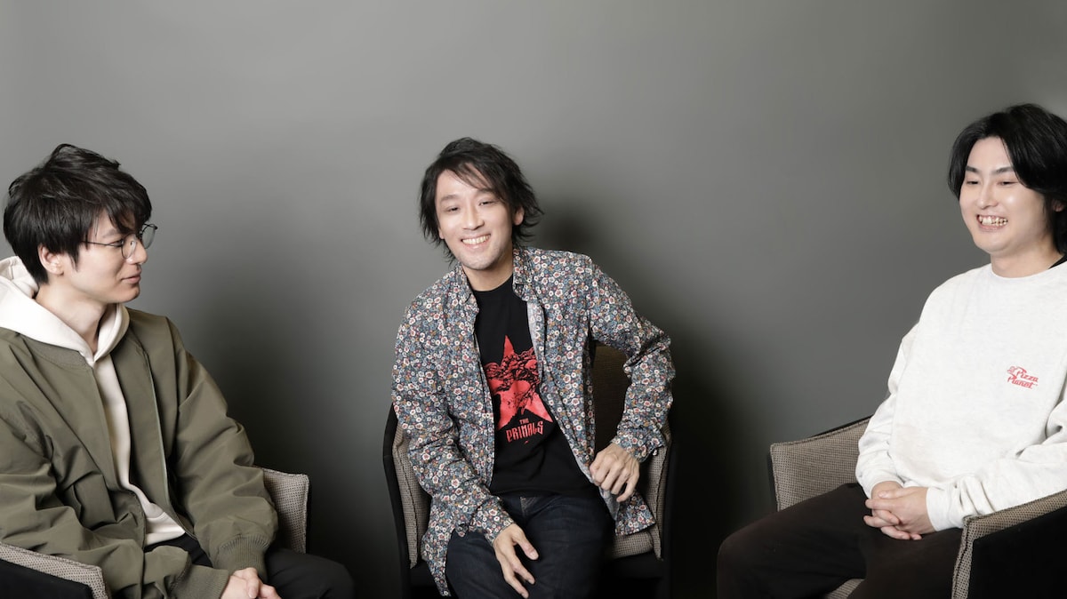 左から石川大樹、祖堅正慶、今村貴文。