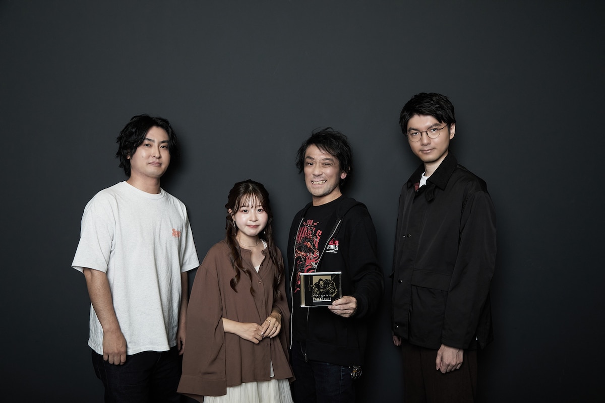 左から今村貴文、矢崎早彩、祖堅正慶、石川大樹。