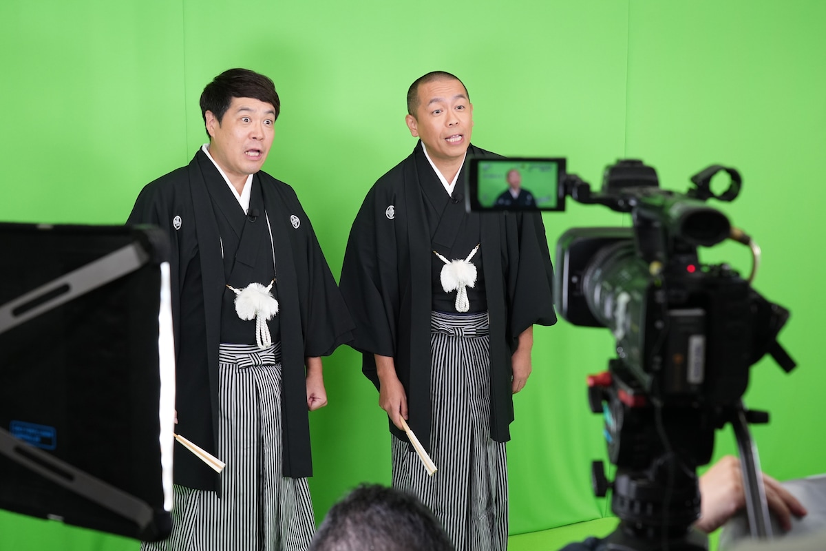 「フットンダ王決定戦」PR収録中のタカアンドトシ