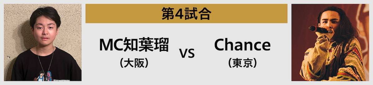 第4試合 MC知葉瑠（大阪） vs Chance（東京）