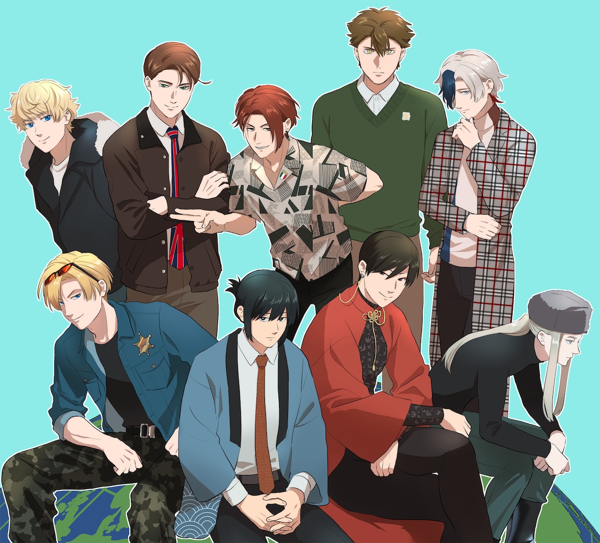 「地政学ボーイズ ～国がサラリーマンになって働く会社～」8巻カラーイラスト