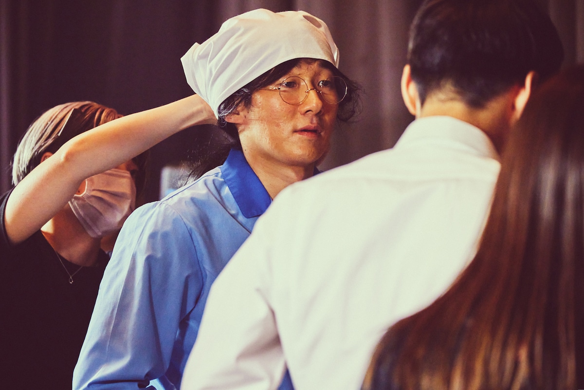 舞台裏の様子。