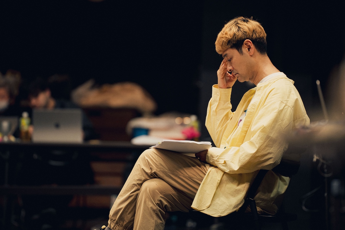 「マクベス」稽古より、ノゾエ征爾。