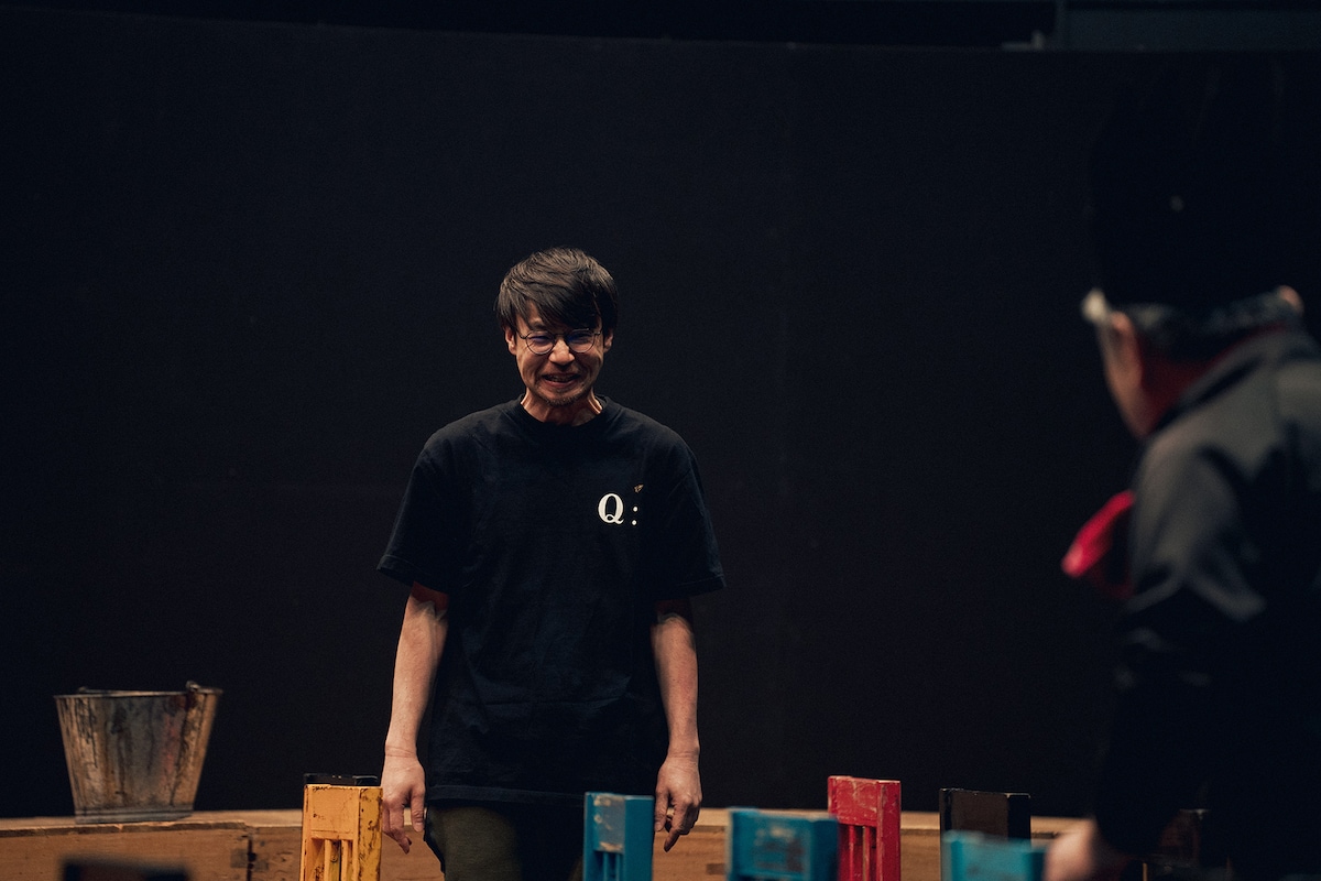 「マクベス」稽古より、上村聡。