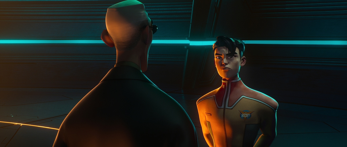 「Ultraman: Rising」より、青柳尊哉が日本語吹替を担当するアオシマ隊員（右）。