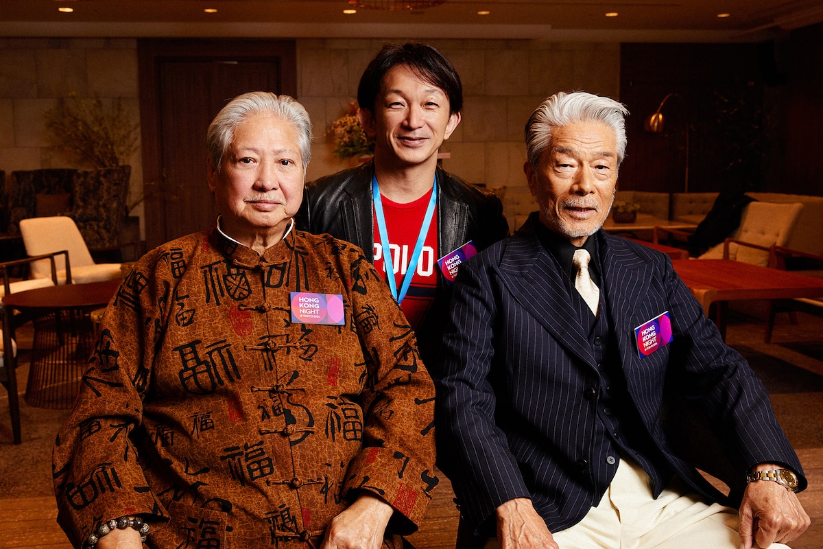 左からサモ・ハン、谷垣健治、倉田保昭