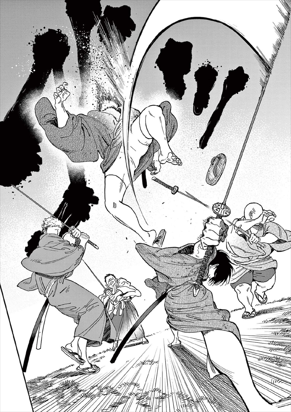 橋本祥平が言及した、足を大きく開いて相手を斬る進平。