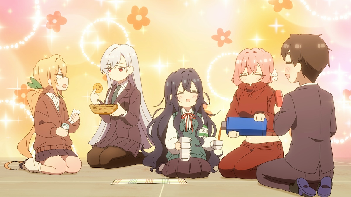 TVアニメ「君のことが大大大大大好きな100人の彼女」第7話より。次々に増えていくヒロイン。