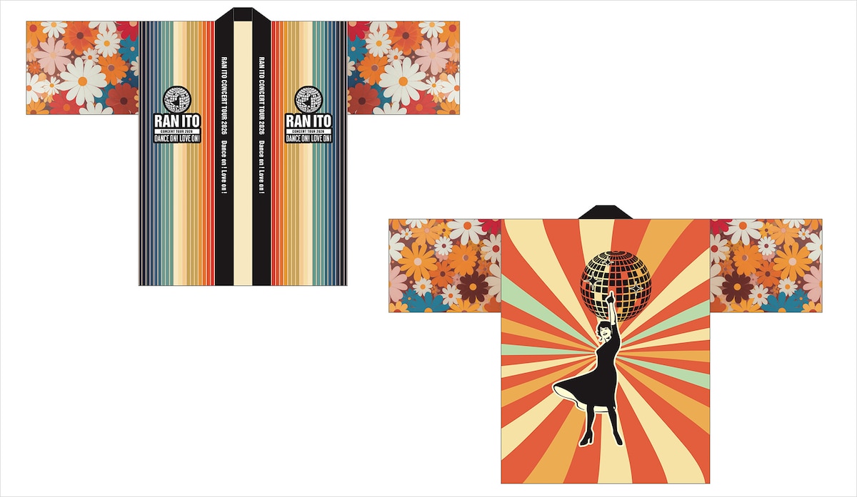 「伊藤蘭 コンサートツアー 2026『Dance on! Love on!』」で販売される法被。