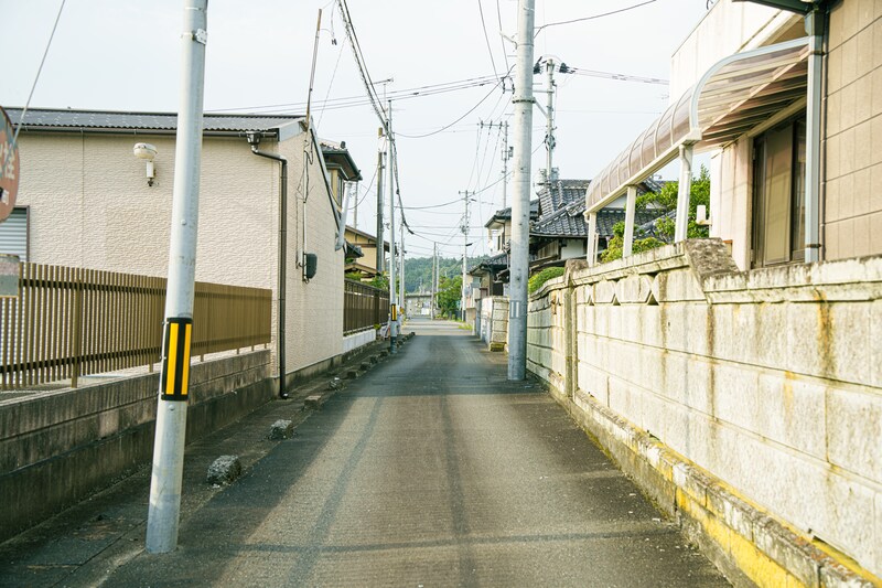 福島県南相馬市小高の街並み。