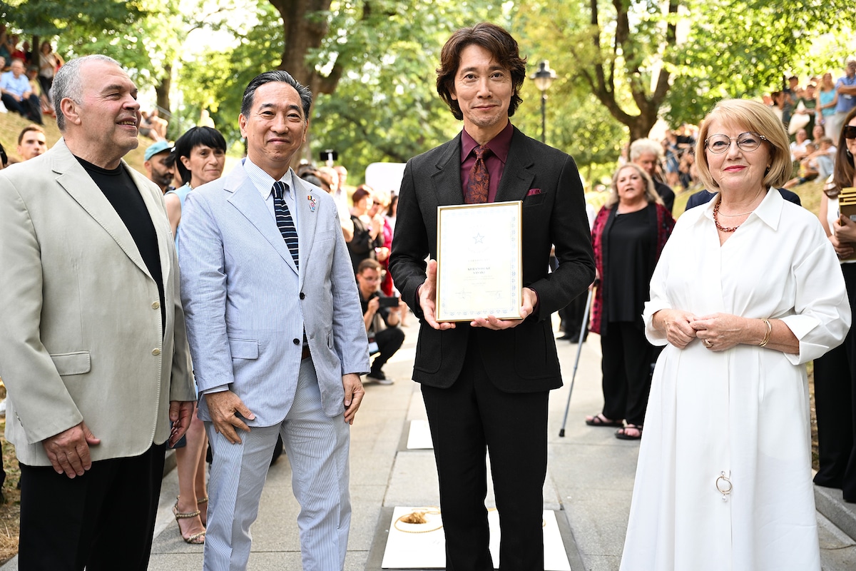 シビウ・ウォーク・オブ・フェイムの授賞式の様子。