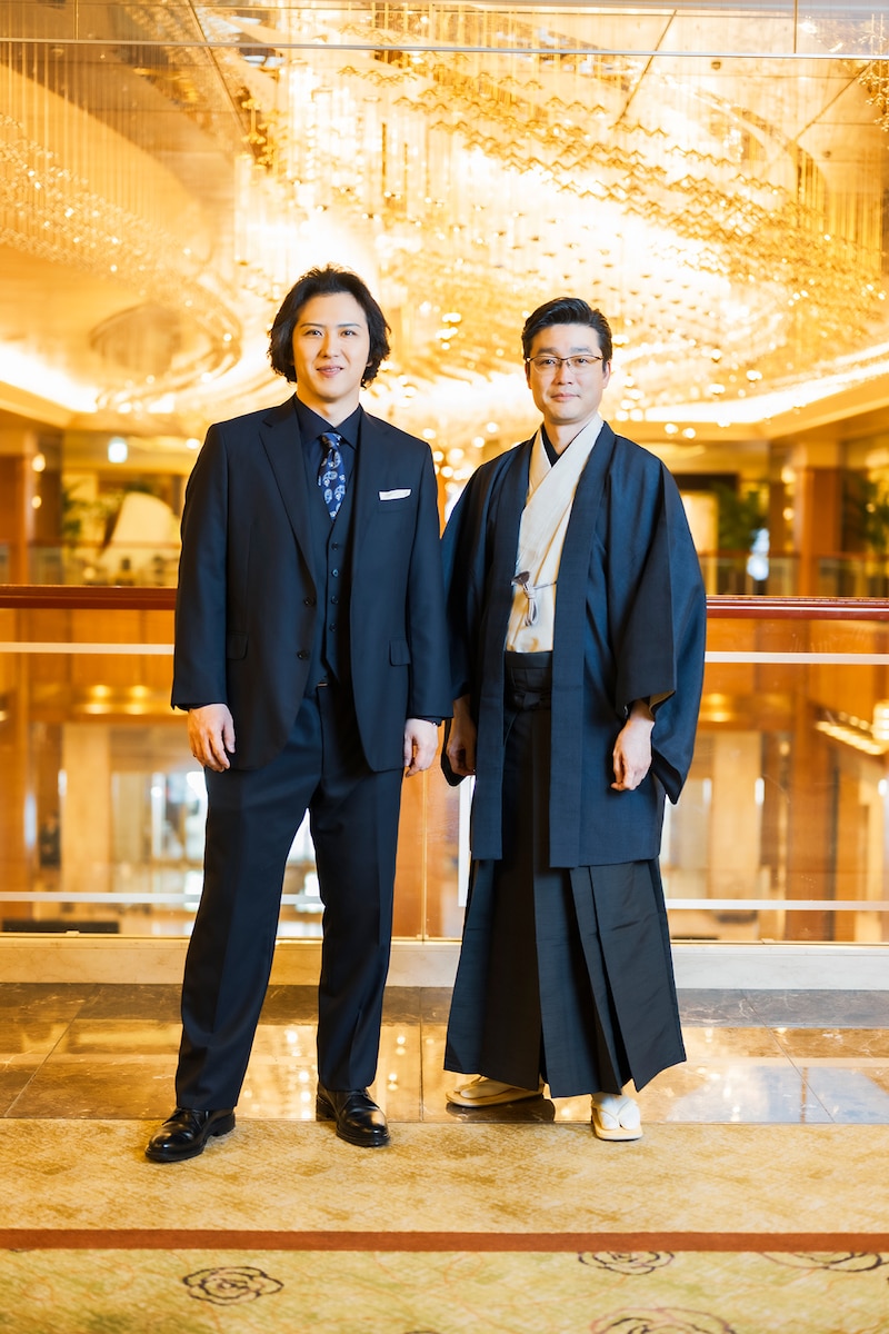 左から尾上松也、尾上菊之丞。