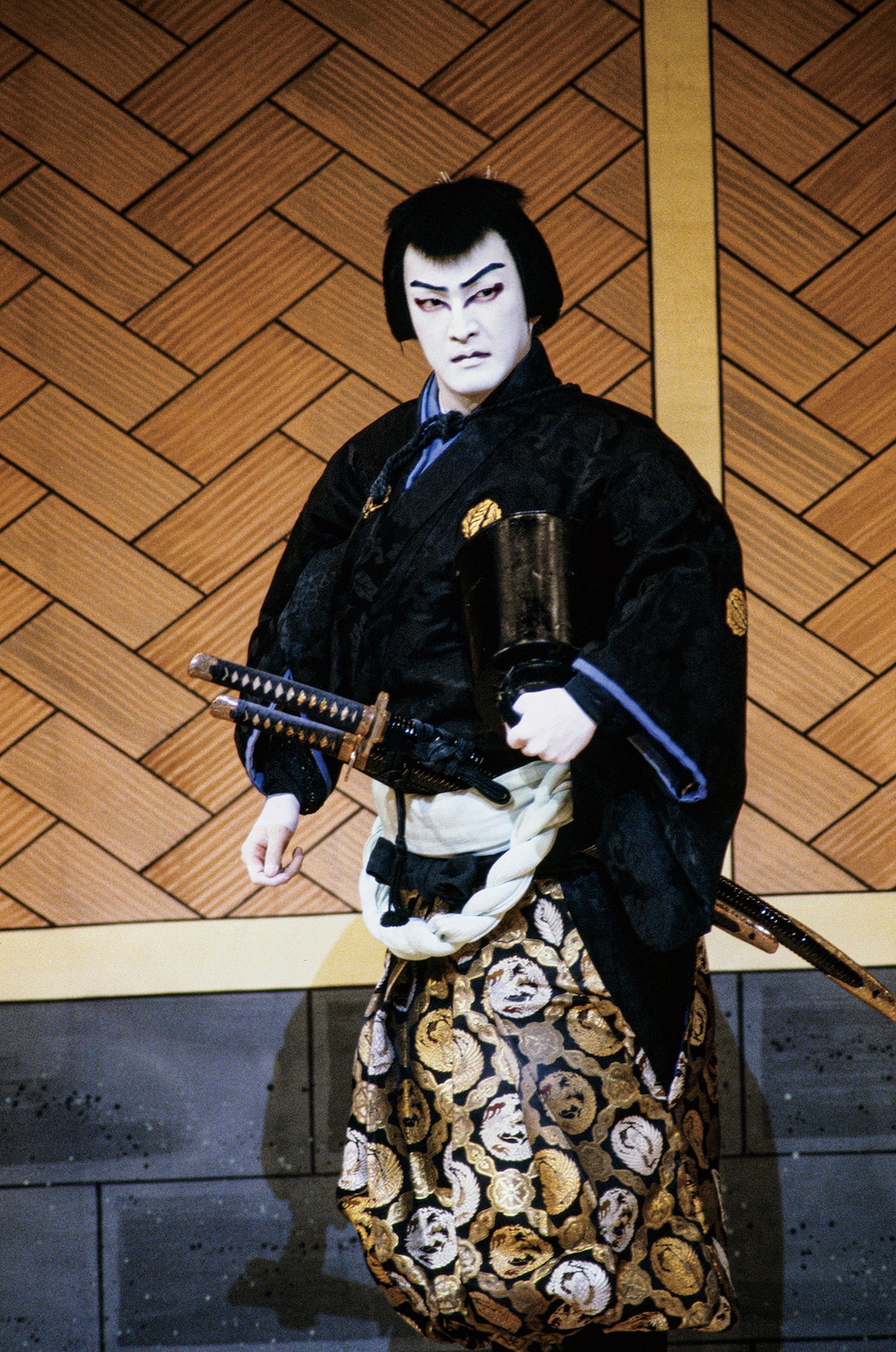 2001年の浅草公会堂「一條大蔵譚」より。中村獅童演じる吉岡鬼次郎。