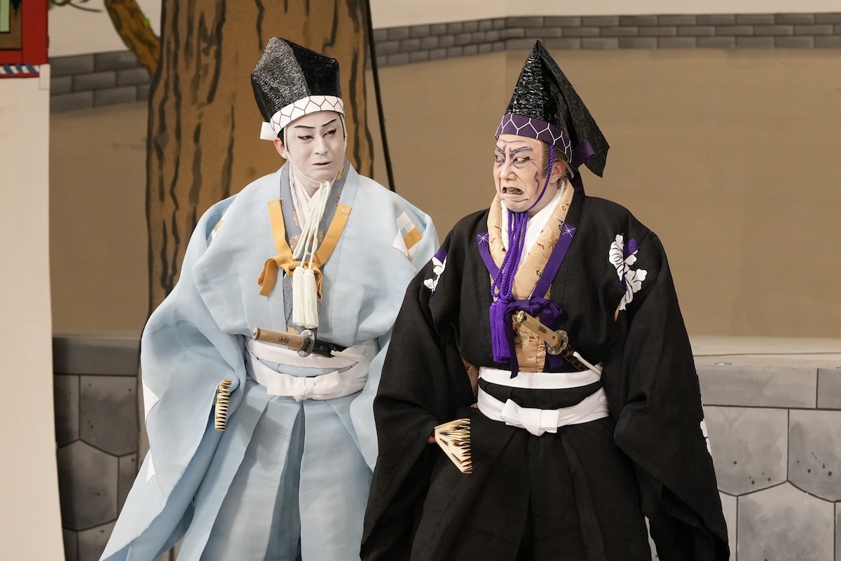 2021年の歌舞伎座「花競忠臣顔見勢」より。左から松本幸四郎、市川猿之助。