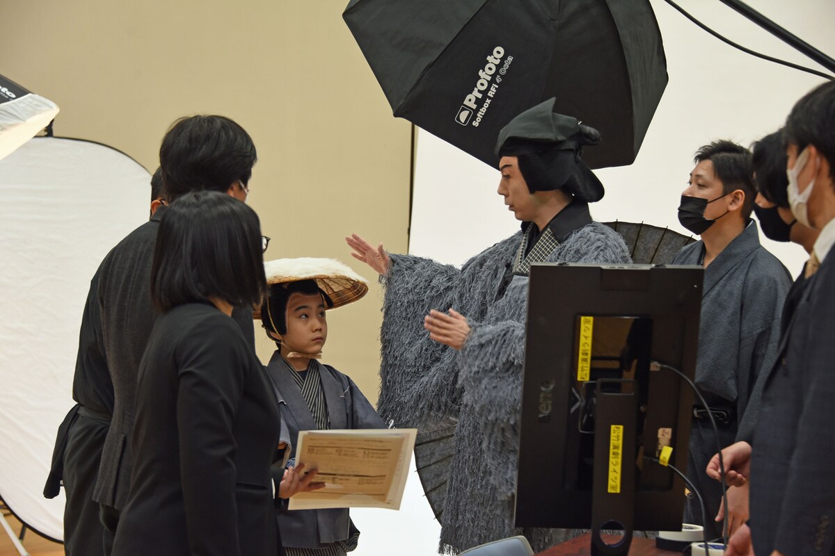 「鼠小僧次郎吉」ビジュアル撮影の様子。