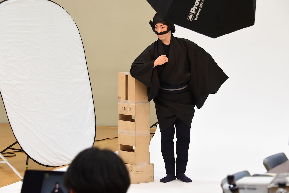 「鼠小僧次郎吉」ビジュアル撮影の様子。