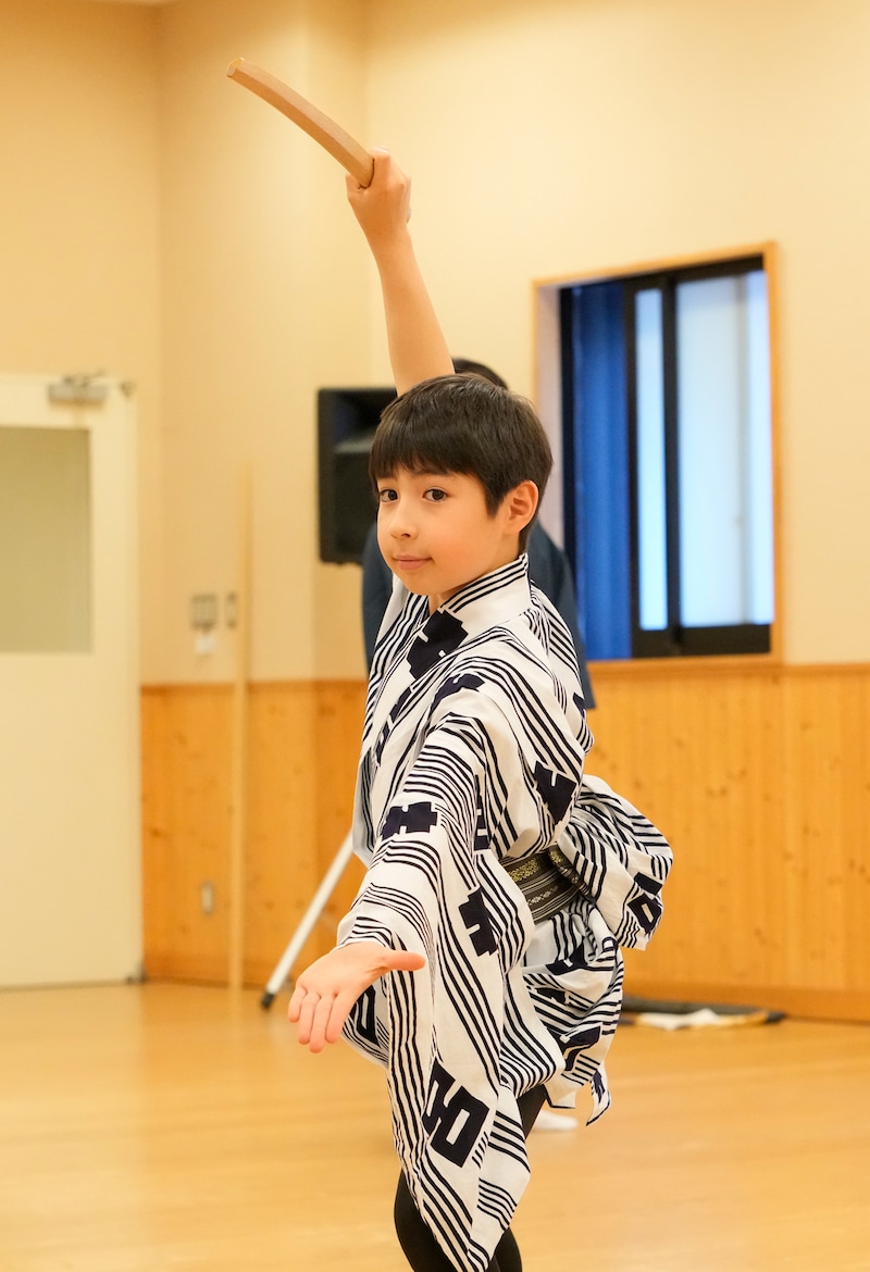 「音菊眞秀若武者」稽古の様子。