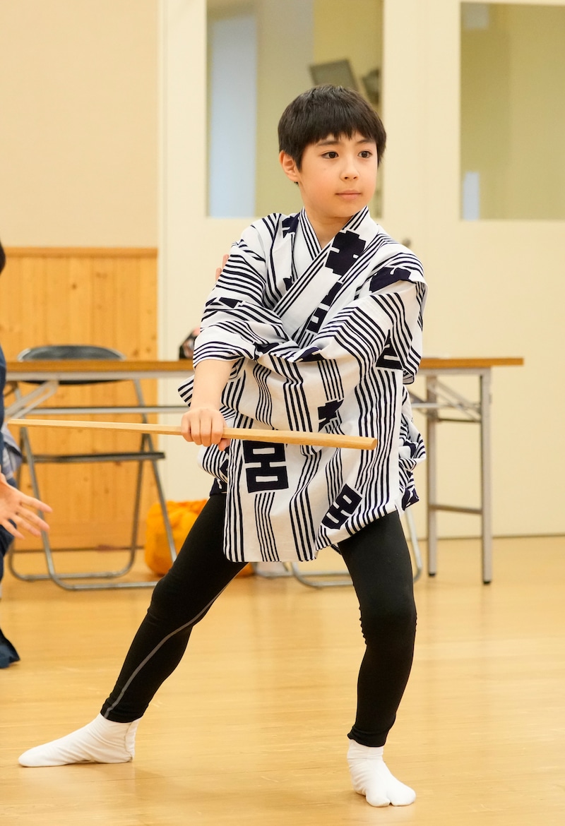 「音菊眞秀若武者」稽古の様子。