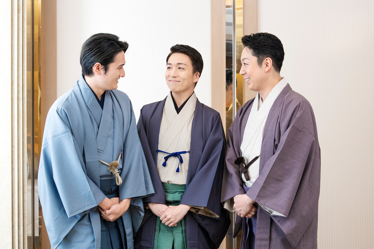 左から中村隼人、中村米吉、尾上菊之助。