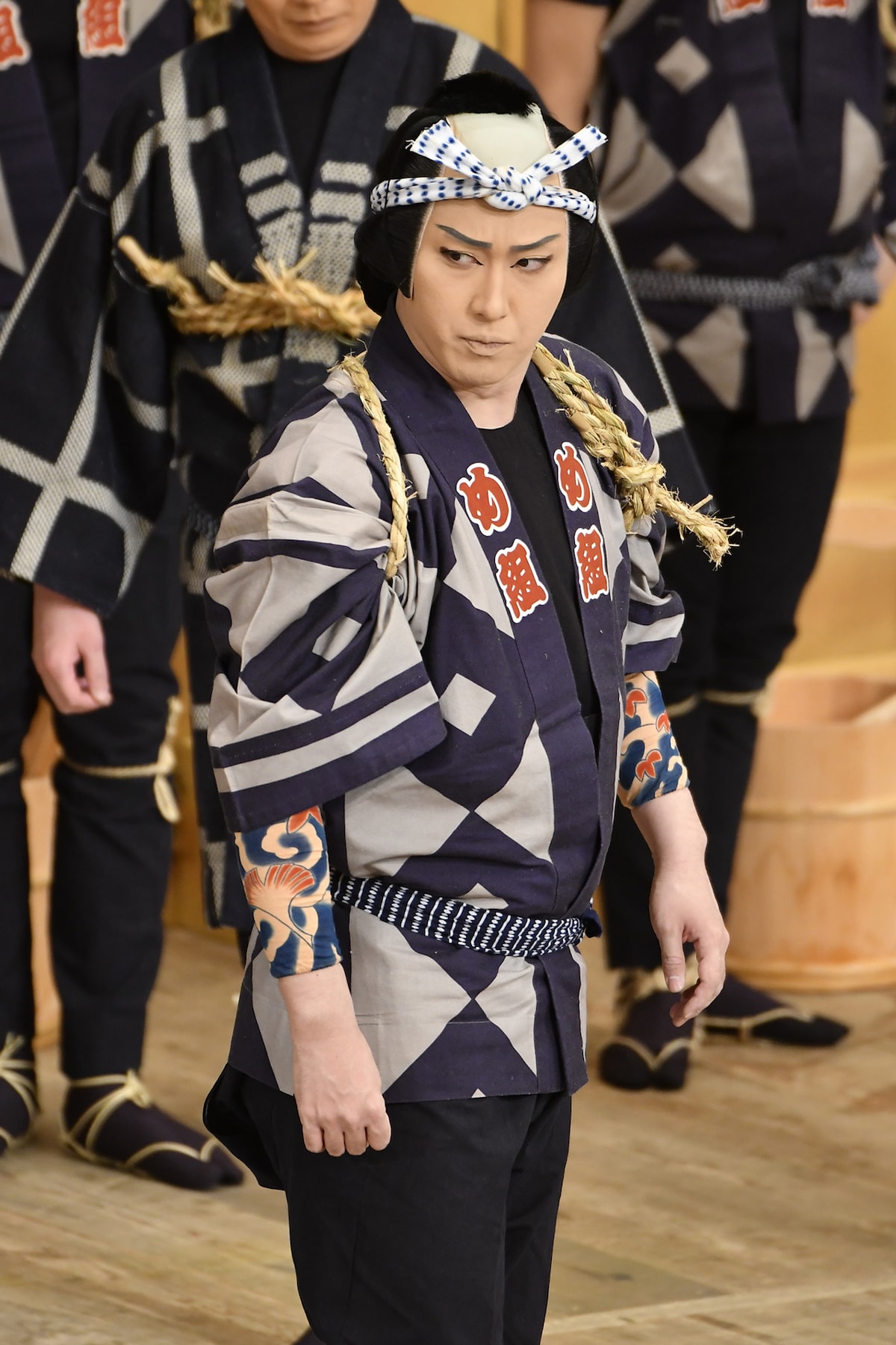 「神明恵和合取組 め組の喧嘩」(2019年、歌舞伎座)より、尾上松也扮する背高の竹。©松竹