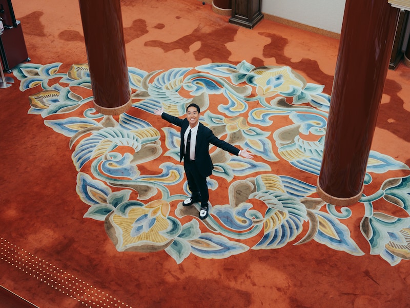 広々とした大間でポーズを取ってくれた虎之介。