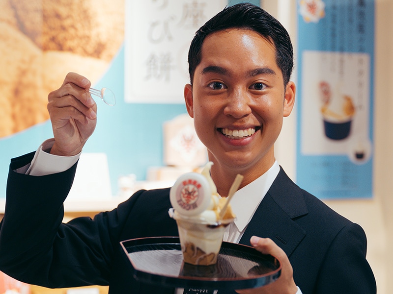 ソフトクリームとパチリ。