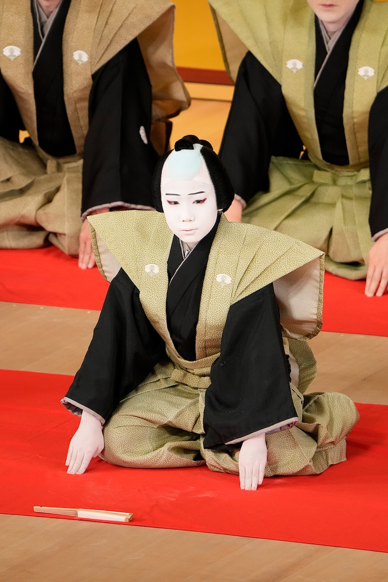 「六月大歌舞伎」夜の部「口上」より、尾上菊之助。©︎松竹