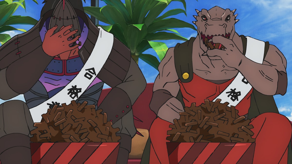 仲間が厳しい試験に挑む裏でチョコバーを爆食いするラークたち。