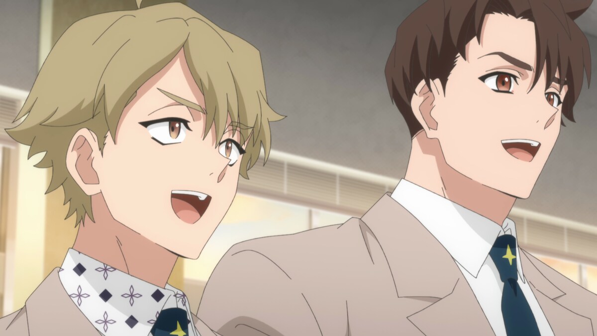 左からITこと小橋快人(CV:中西南央)、オトメこと茨戸静男(CV:金子誠)。