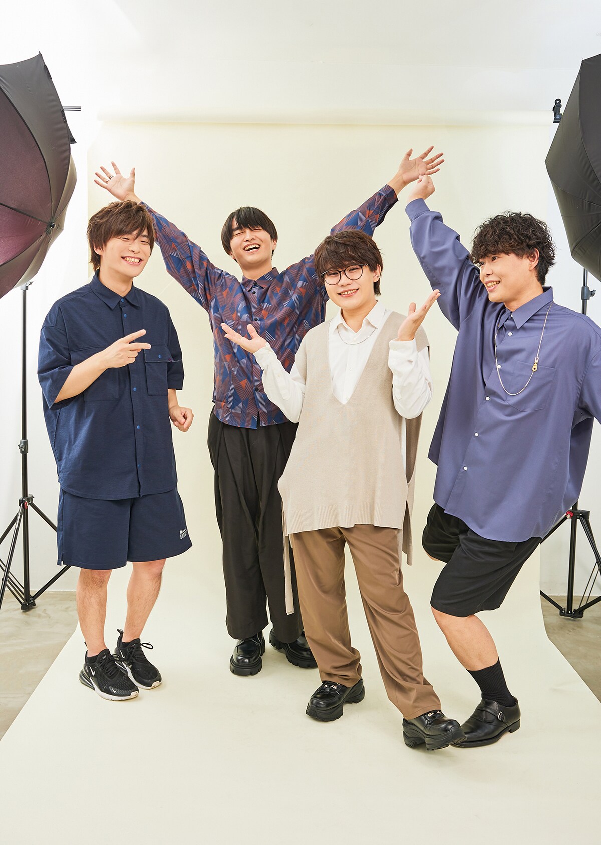 左から生田鷹司、伊瀬結陸、葉山翔太、深川和征。