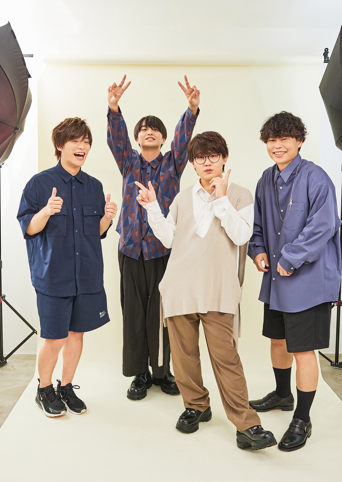 左から生田鷹司、伊瀬結陸、葉山翔太、深川和征。