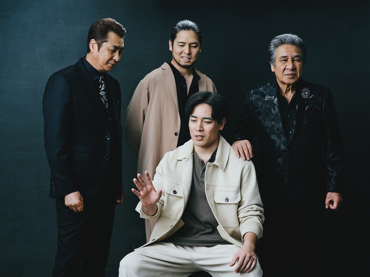 左から時計回りに、山川豊、木村竜蔵、鳥羽一郎、木村徹二。