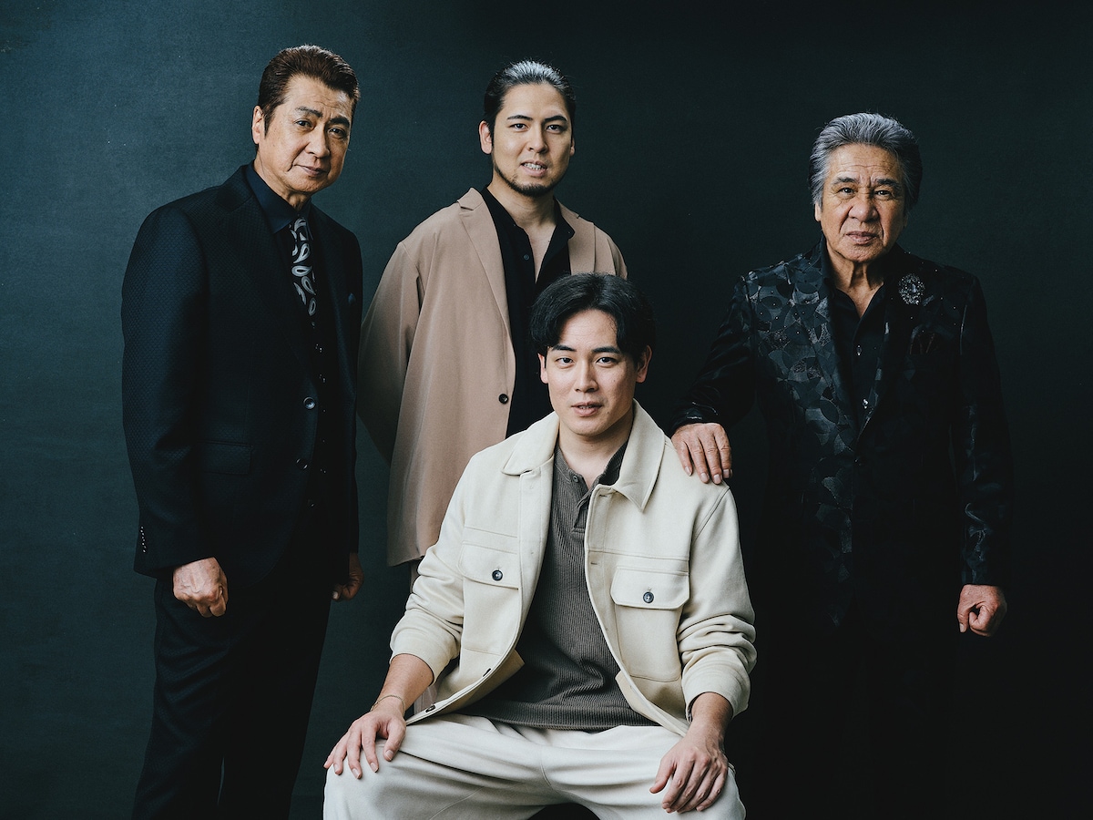 左から時計回りに、山川豊、木村竜蔵、鳥羽一郎、木村徹二。