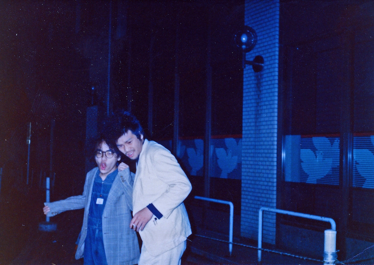 左から内田雄一郎、三柴理。80年代のオフショット。