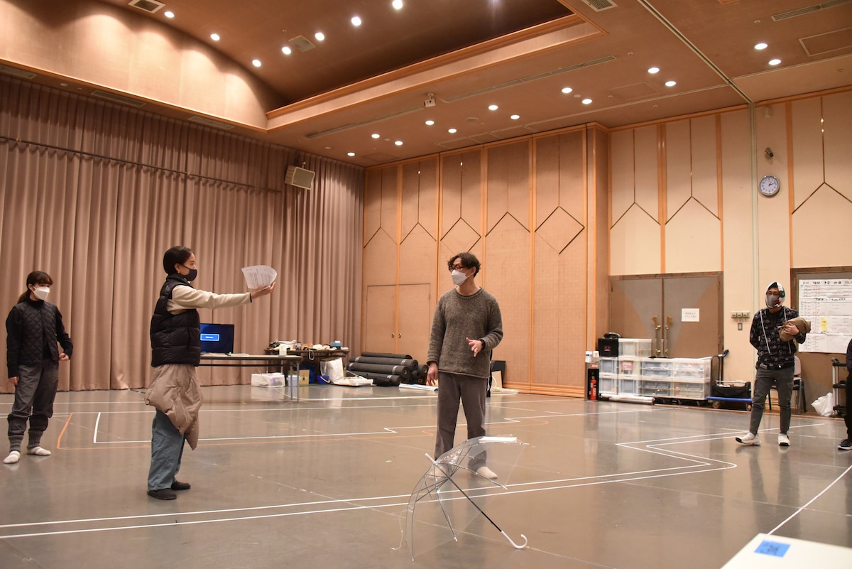 「桜姫東文章」の稽古の様子。