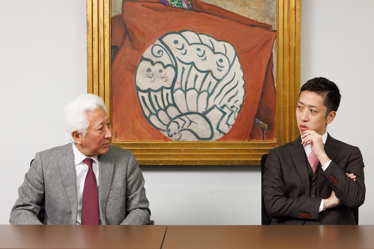 左から中村時蔵、中村梅枝。