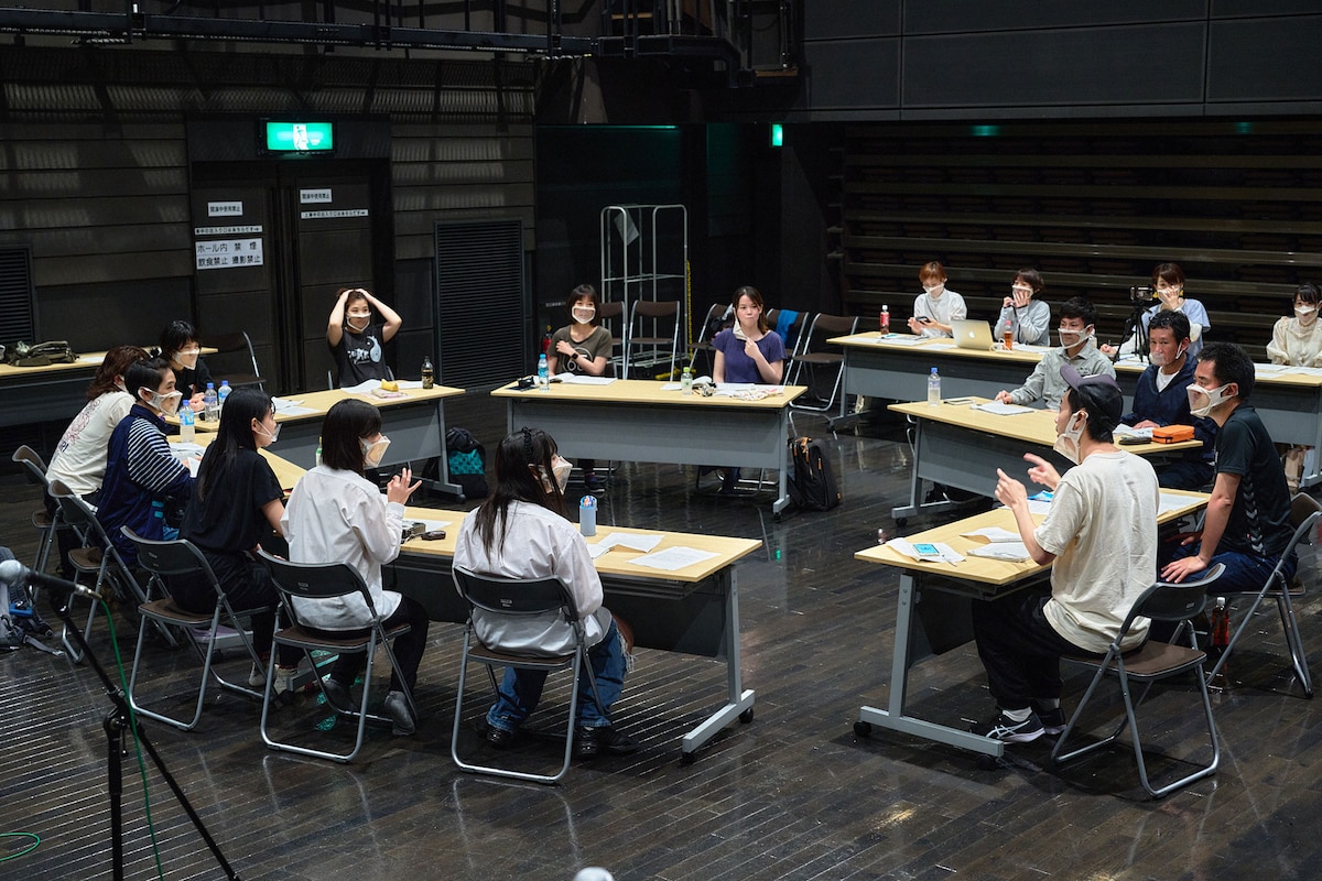 手話裁判劇「テロ」稽古の様子。（撮影：北川啓太）