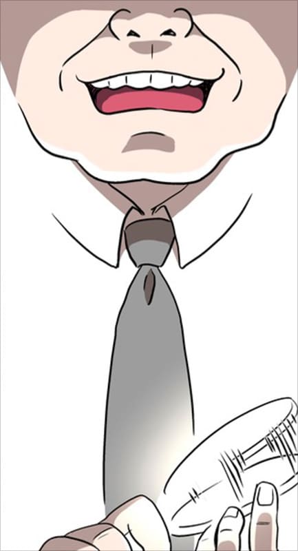 着彩指定をもとに制作されたマンガの完成形。