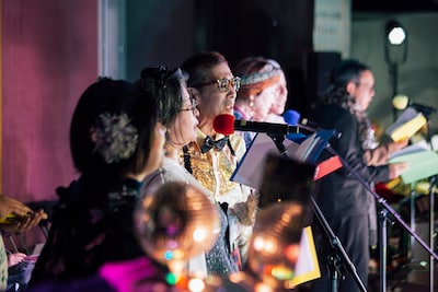 精神障害を考える演劇ワークショップ・プロジェクト「IKIZAMAミュージックでぃなーしょー」より。