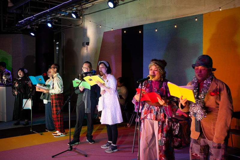 精神障害を考える演劇ワークショップ・プロジェクト「IKIZAMAミュージックでぃなーしょー」より。