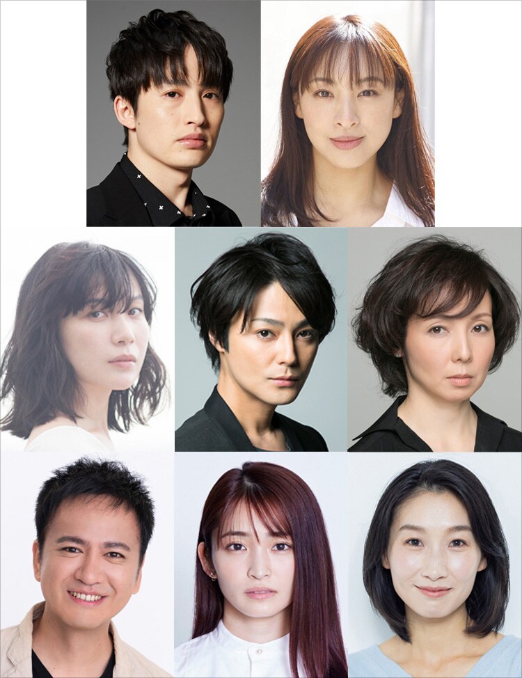 「レオポルトシュタット」出演者。上段左から浜中文一、音月桂、中段左から村川絵梨、木村了、那須佐代子、下段左から土屋佑壱、岡本玲、浅野令子。